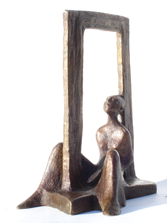 seated figure in frame